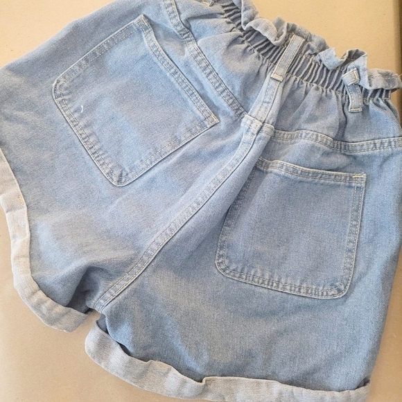 Amazon Cinch Waist Cuffed Denim Mom Shorts Size XS - Picture 5 of 11